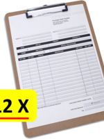 Office Basics 12 x Klembord Office Basics - Hardboard - MDF hout - A4 - 23 x 31cm