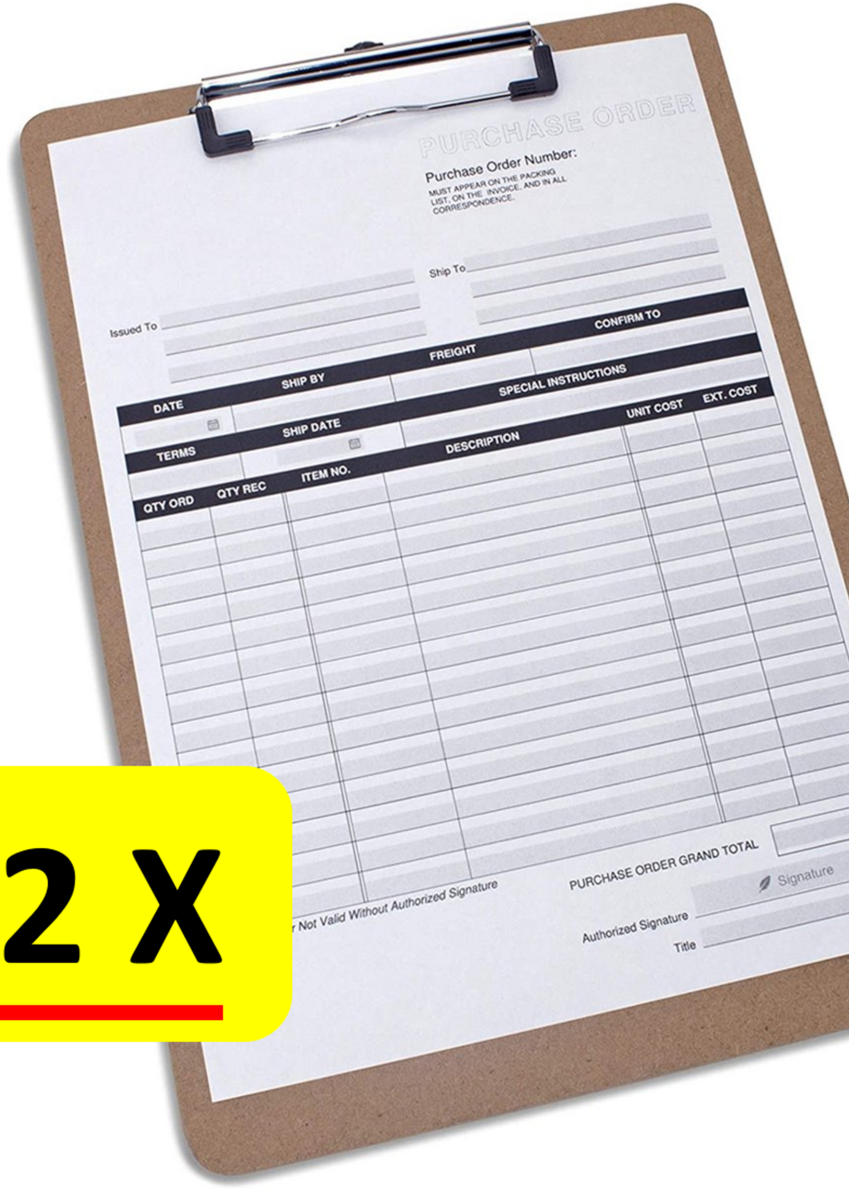 Office Basics 12 x Klembord Office Basics - Hardboard - MDF hout - A4 - 23 x 31cm