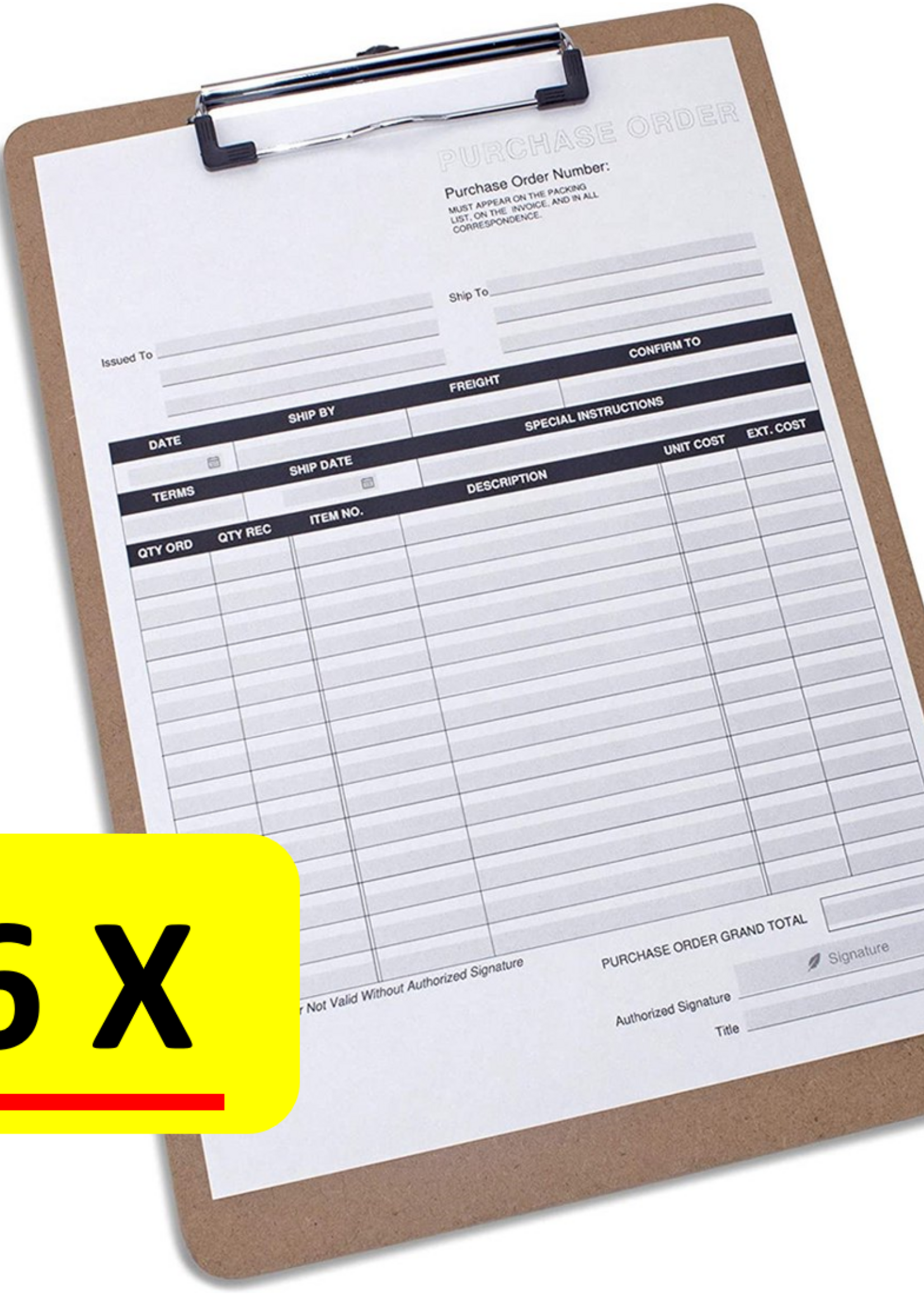 Office Basics 6 x Porte-bloc Office Basics - Panneau dur - Bois MDF - A4 - 23 x 31 cm