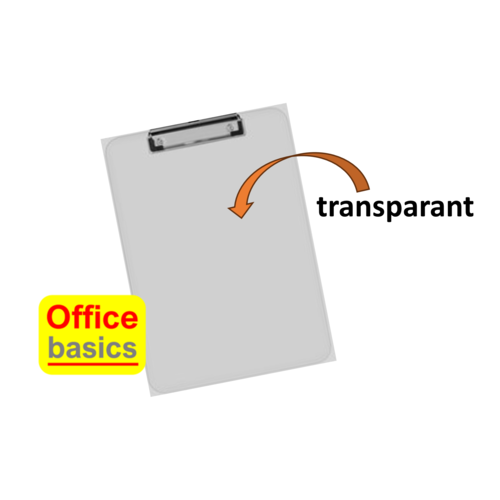 Office Basics Klembord Office Basics - Acryl - transparant - A4 - 23 x 31cm