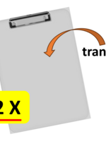 Office Basics 12 x Klembord Office Basics - Acryl - transparant - A4 - 23 x 31cm