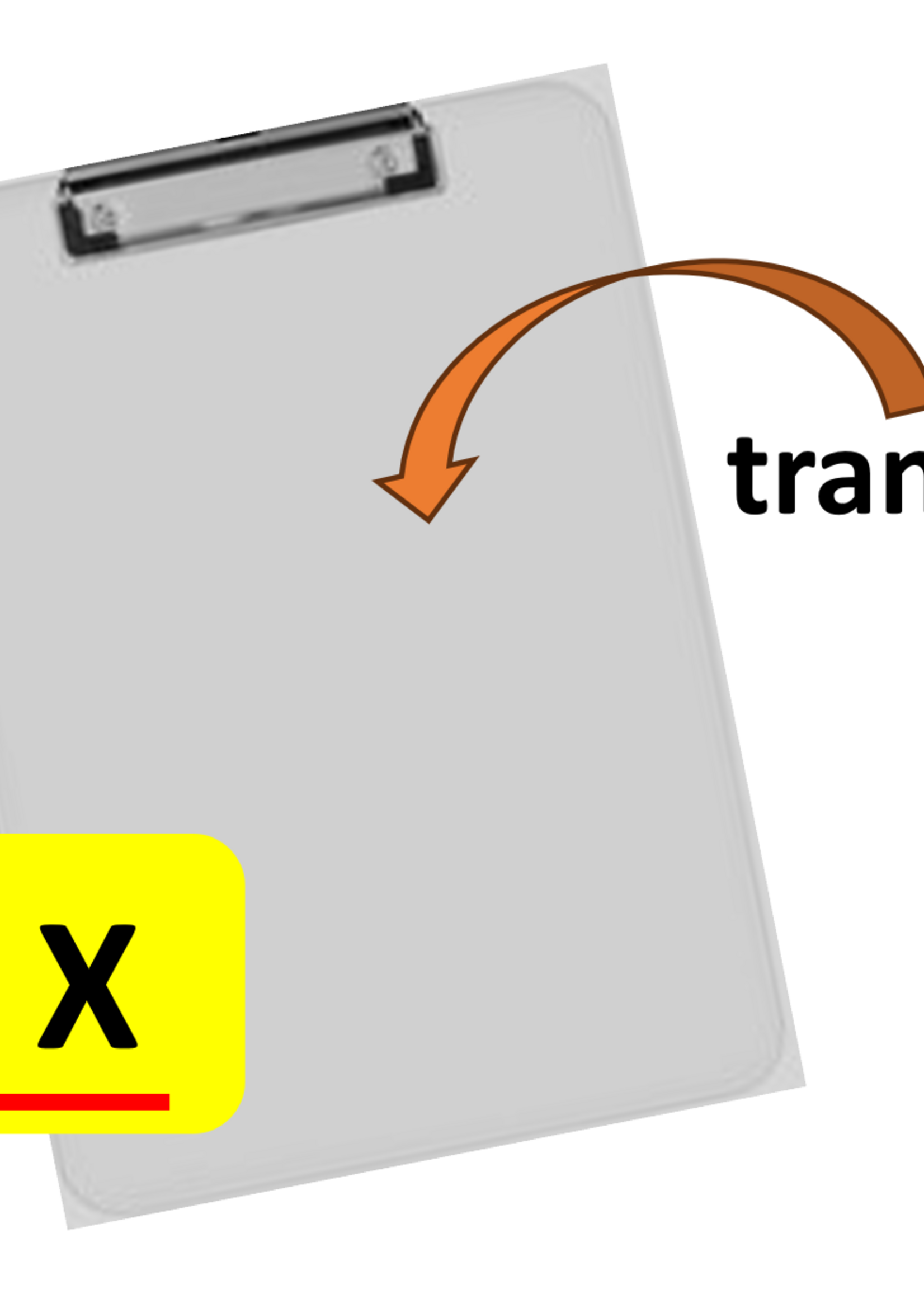Office Basics 6 x Klembord Office Basics - Acryl - transparant - A4 - 23 x 31cm