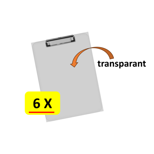 Office Basics 6 x Porte-bloc Office Basics - Acryl - transparent - A4 - 23 x 31 cm