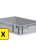 Euronorm 2 x Boîte empilable Euronorm H32 - 60x40x12 cm - gris