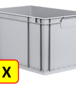 Euronorm 2 x Boîte empilable Euronorm H32 - 60x40x32 cm - gris
