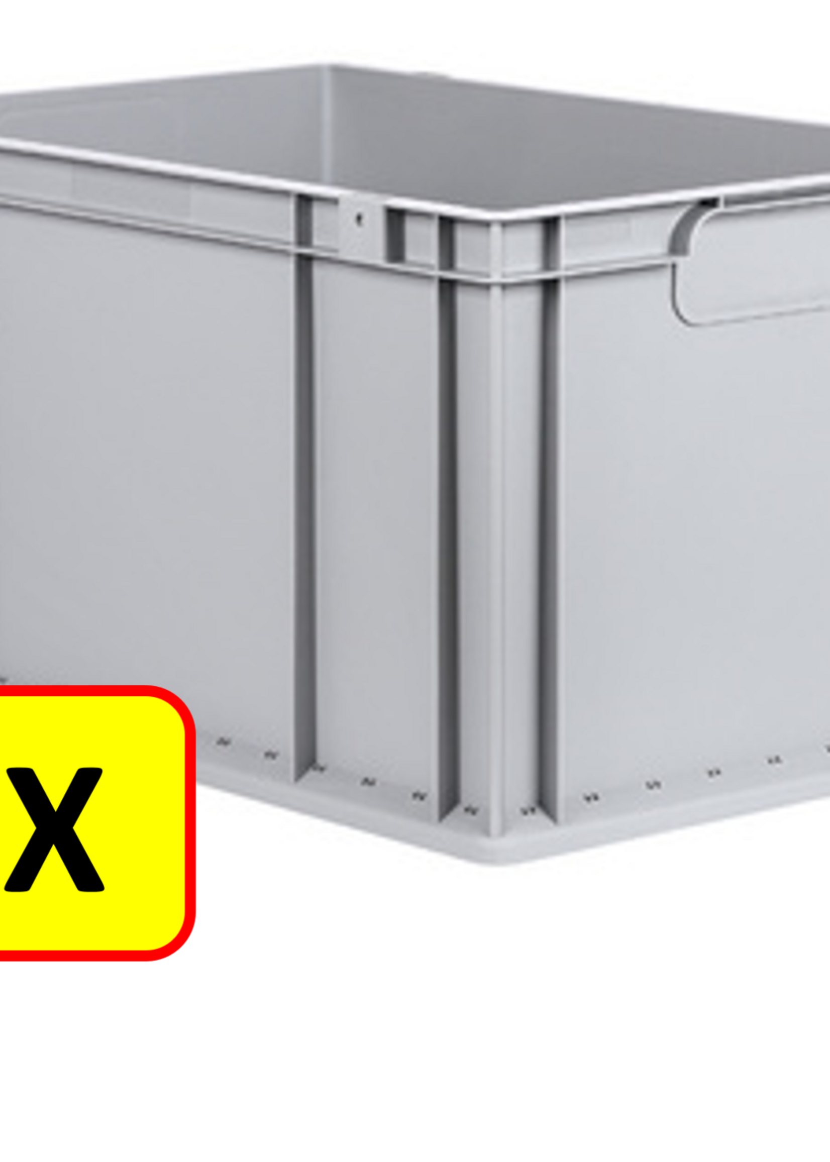 Euronorm 2 x Boîte empilable Euronorm H32 - 60x40x32 cm - gris