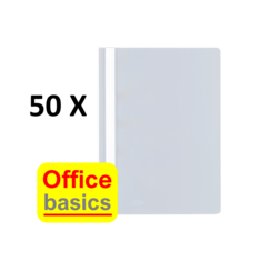 50 x  Chemise à lamelle Office Basics - A4 - PP - gris