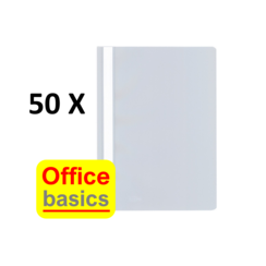 50 x Snelhechtmap Office Basics - A4 - PP - grijs