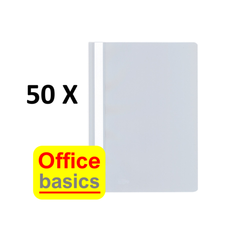 Office Basics 50 x Snelhechtmap Office Basics - A4 - PP - grijs