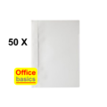 Office Basics 50 x  Chemise à lamelle Office Basics - A4 - PP - blanc