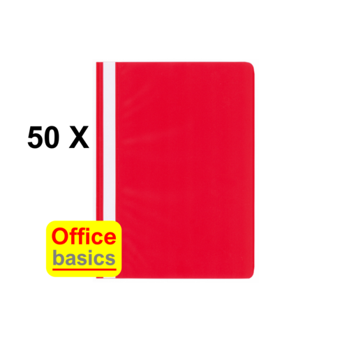 Office Basics 50 x Snelhechtmap Office Basics - A4 - PP - rood