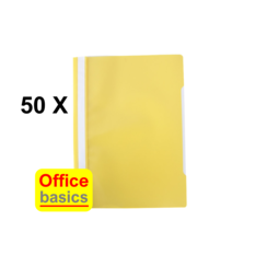 50 x  Chemise à lamelle Office Basics - A4 - PP - jaune