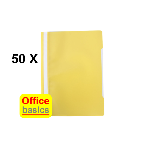 Office Basics 50 x Snelhechtmap Office Basics - A4 - PP - geel