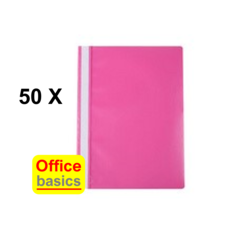 50 x  Chemise à lamelle Office Basics - A4 - PP - pink