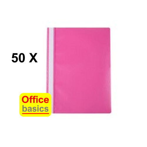 Office Basics 50 x  Chemise à lamelle Office Basics - A4 - PP - pink