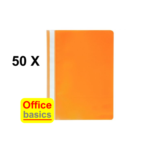 Office Basics 50 x  Chemise à lamelle Office Basics - A4 - PP - orange