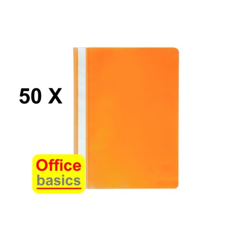 Office Basics 50 x Snelhechtmap Office Basics - A4 - PP - oranje