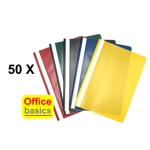 Office Basics 50 x  Chemise à lamelle Office Basics - A4 - PP - assorti - Copy