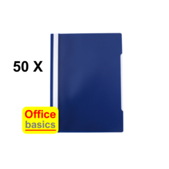 50 x  Chemise à lamelle Office Basics - A4 - PP - bleu