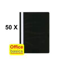 50 x  Chemise à lamelle Office Basics - A4 - PP - noir