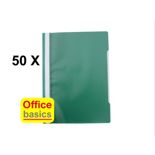 Office Basics 50 x  Chemise à lamelle Office Basics - A4 - PP - vert