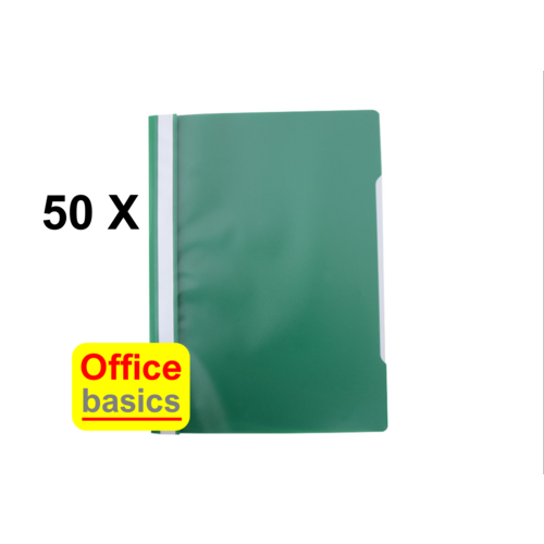 Office Basics 50 x Snelhechtmap Office Basics - A4 - PP - groen