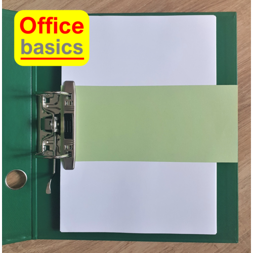 Office Basics Office Basics Scheidingsstrook - tabbladen - gerecycled karton - groen - 240x105mm recht - set 100 stuks
