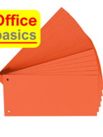 Office Basics Office Basics Scheidingsstrook - tabbladen - gerecycled karton - oranje - 240x105mm recht - set 100 stuks