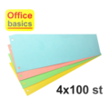 Office Basics Lot de bandes séparatrices Office Basics - onglets trapézoïdaux - 4 x 100 pcs