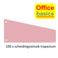 Office Basics Bundel scheidingsstroken Office Basics - trapezium tabbladen - 4 x 100 st