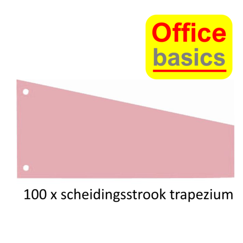 Office Basics Bundel scheidingsstroken Office Basics - trapezium tabbladen - 4 x 100 st