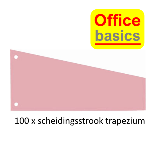 Office Basics Lot de bandes séparatrices Office Basics - onglets trapézoïdaux - 4 x 100 pcs