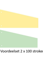 Office Basics Bandes de séparation Office Basics - Trapèze - 100x vert & 100x jaune