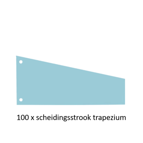 Office Basics set Scheidingsstroken Office Basics - Trapezium - 100x geel & 100x blauw