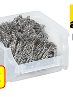 Allit 5 x Bac de rangement - bac de reÌcupeÌration - bac empilable Allit - ProfiPlus Box 1 - 0,3 L - PP - transparent