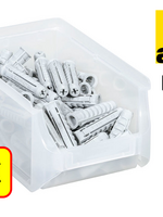 Allit 5 x Magazijnbak - grijpbak - stapelbak Allit - ProfiPlus Box 2 - 0,6 L - PP - transparant