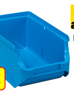 Allit 5 x Bac de rangement - bac de reÌcupeÌration - bac empilable Allit - ProfiPlus Box 2 - 0,6 L - PP - bleu