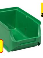 Allit 5 x Magazijnbak - grijpbak - stapelbak Allit - ProfiPlus Box 2 - 0,6 L - PP - groen