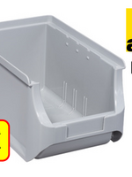 Allit 4 x Magazijnbak - grijpbak - stapelbak Allit - ProfiPlus Box 3 - 2,4 L - PP - grijs