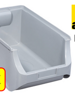 Allit 4 x Magazijnbak - grijpbak - stapelbak Allit - ProfiPlus Box 4 - 5,8 L - PP - grijs