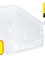 Allit 4 x Bac de rangement - bac de reÌcupeÌration - bac empilable Allit - ProfiPlus Box 4 - 5,8 L - PP - transparent