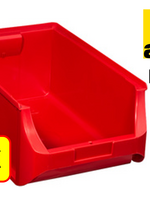 Allit 4 x Bac de rangement - bac de reÌcupeÌration - bac empilable Allit - ProfiPlus Box 5 - 17,5 L - PP - rouge