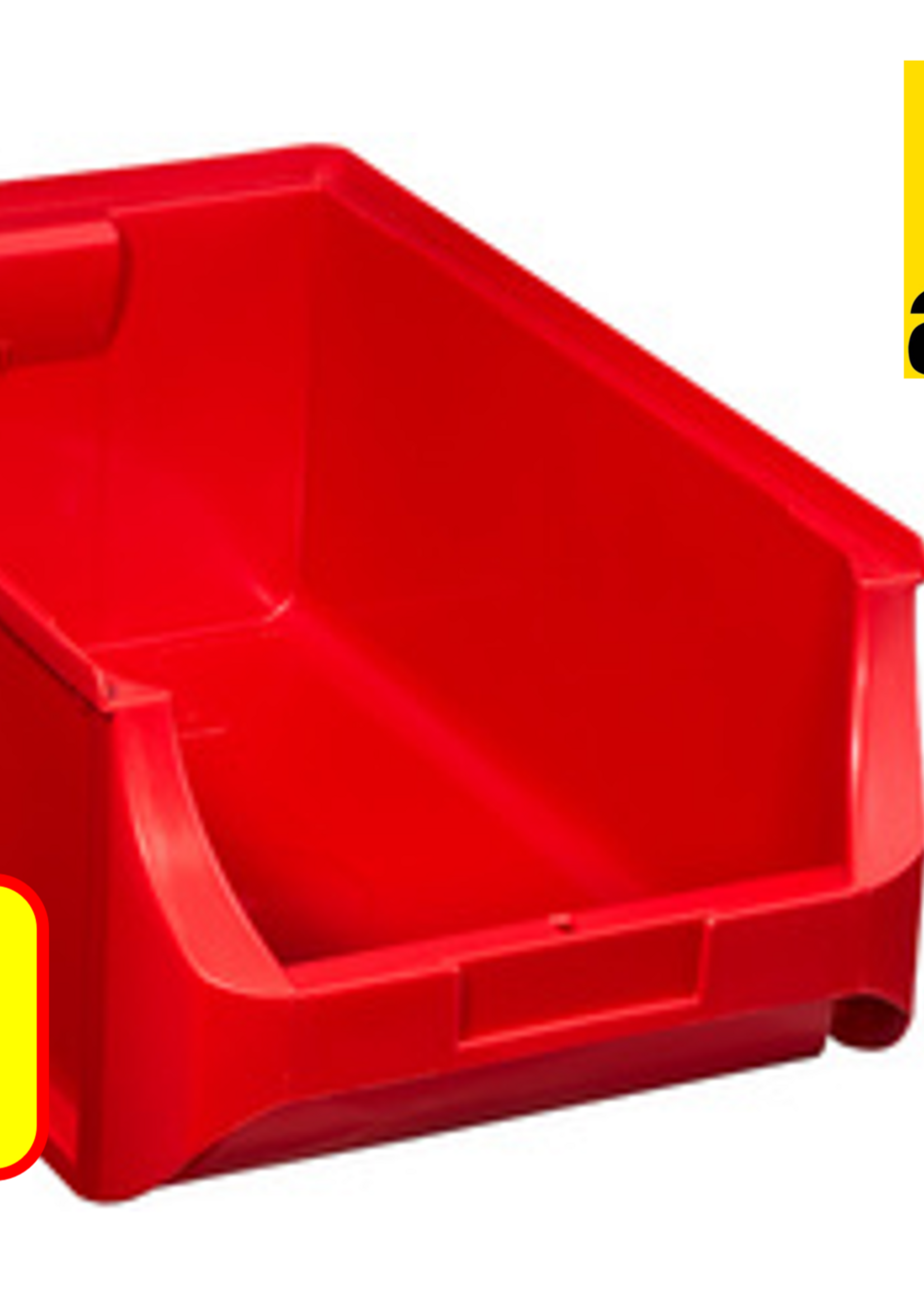 Allit 4 x Magazijnbak - grijpbak - stapelbak Allit - ProfiPlus Box 5 - 17,5 L - PP - rood