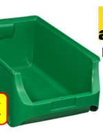 Allit 4 x Bac de rangement - bac de reÌcupeÌration - bac empilable Allit - ProfiPlus Box 5 - 17,5 L - PP - vert