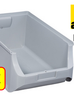 Allit 4 x Magazijnbak - grijpbak - stapelbak Allit - ProfiPlus Box 5 - 17,5 L - PP - grijs
