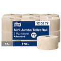 Tork Toiletpapier Tork Mini Jumbo T2 Advanced 2-laags 170mtr natural 120377