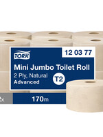 Tork Papier toilette Tork mini Jumbo T2 Advanced 120377 2 ép 170m naturel