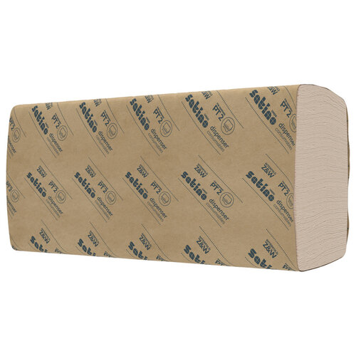 Satino by WEPA Handdoek Satino PureSoft PT2 Z-vouw 2-laags 206x240mm 25x150vel naturel 277530
