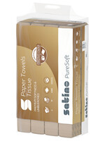 Satino by WEPA Handdoek Satino PureSoft PT2 W-vouw 2-laags 206x320mm 25x120vel naturel 277520