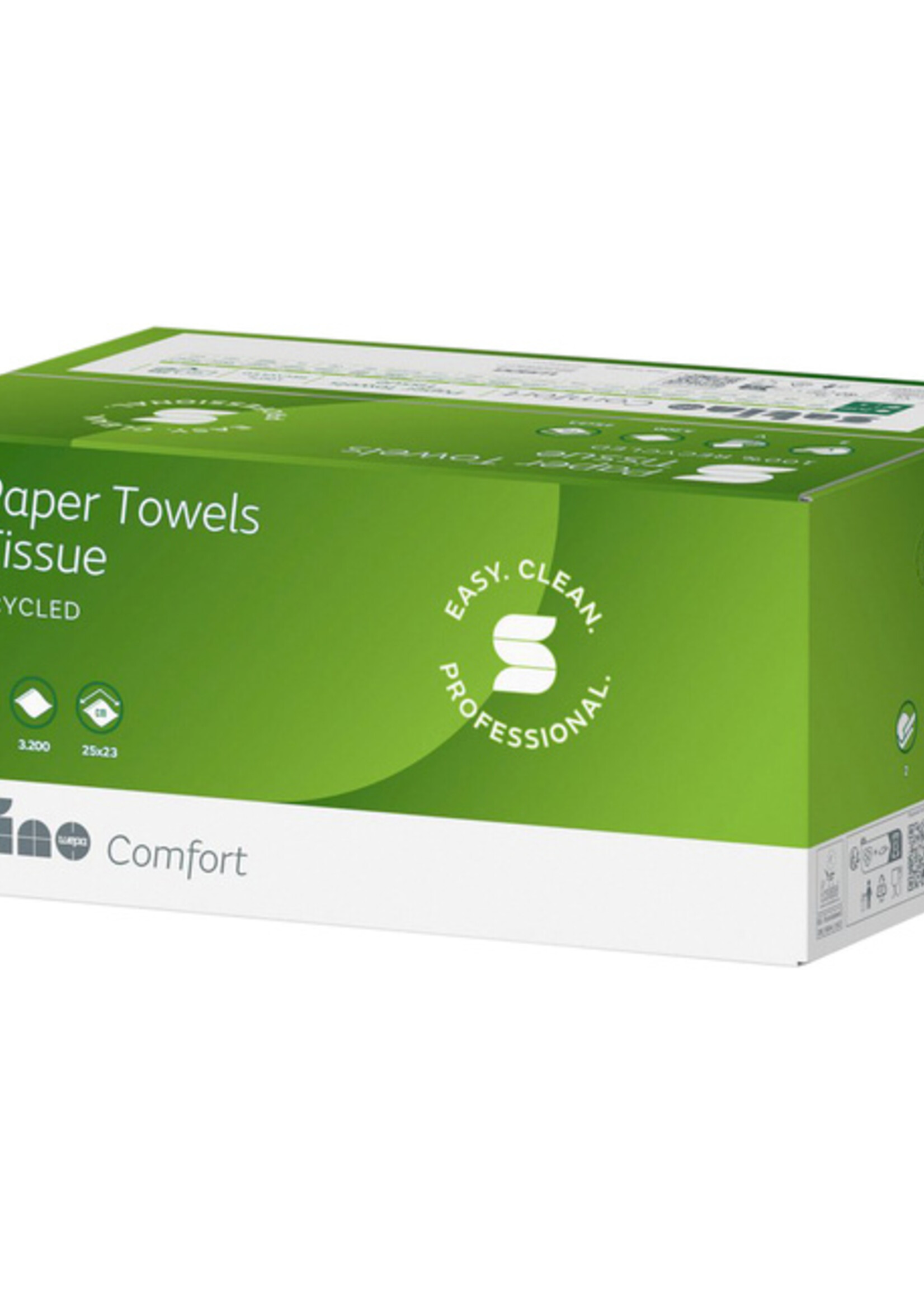 Satino by WEPA Handdoek Satino Comfort PT3 V-vouw 2-laags 250x230mm 20x160vel wit 277200